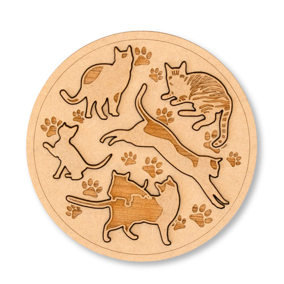 Convex coaster Play cat